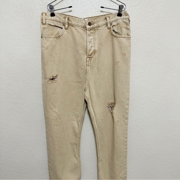 New Free People We the free Wren Boyfriend Jeans khaki size 29 - Picture 5 of 15